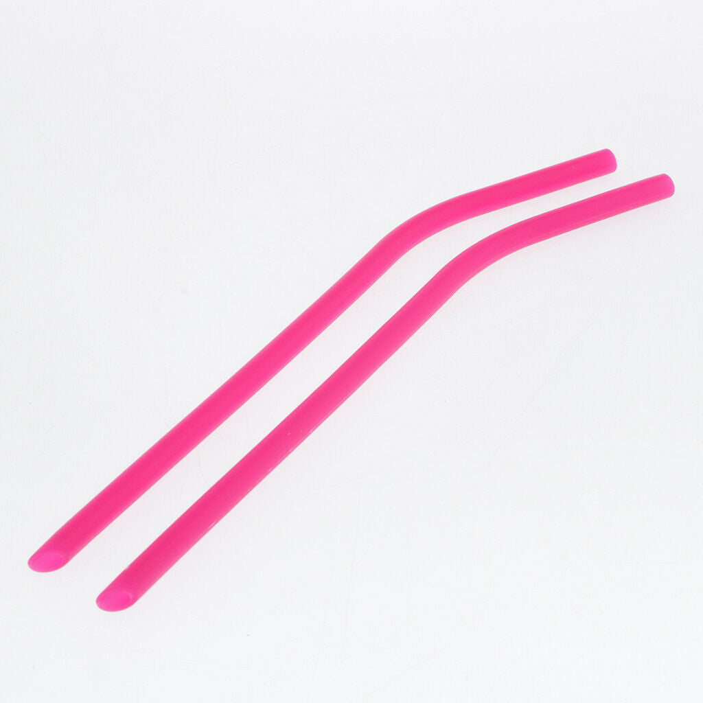 Drinking Straws 2pcs Pink Silicone 2pcs Stainless and 1pc Cleaning Brush