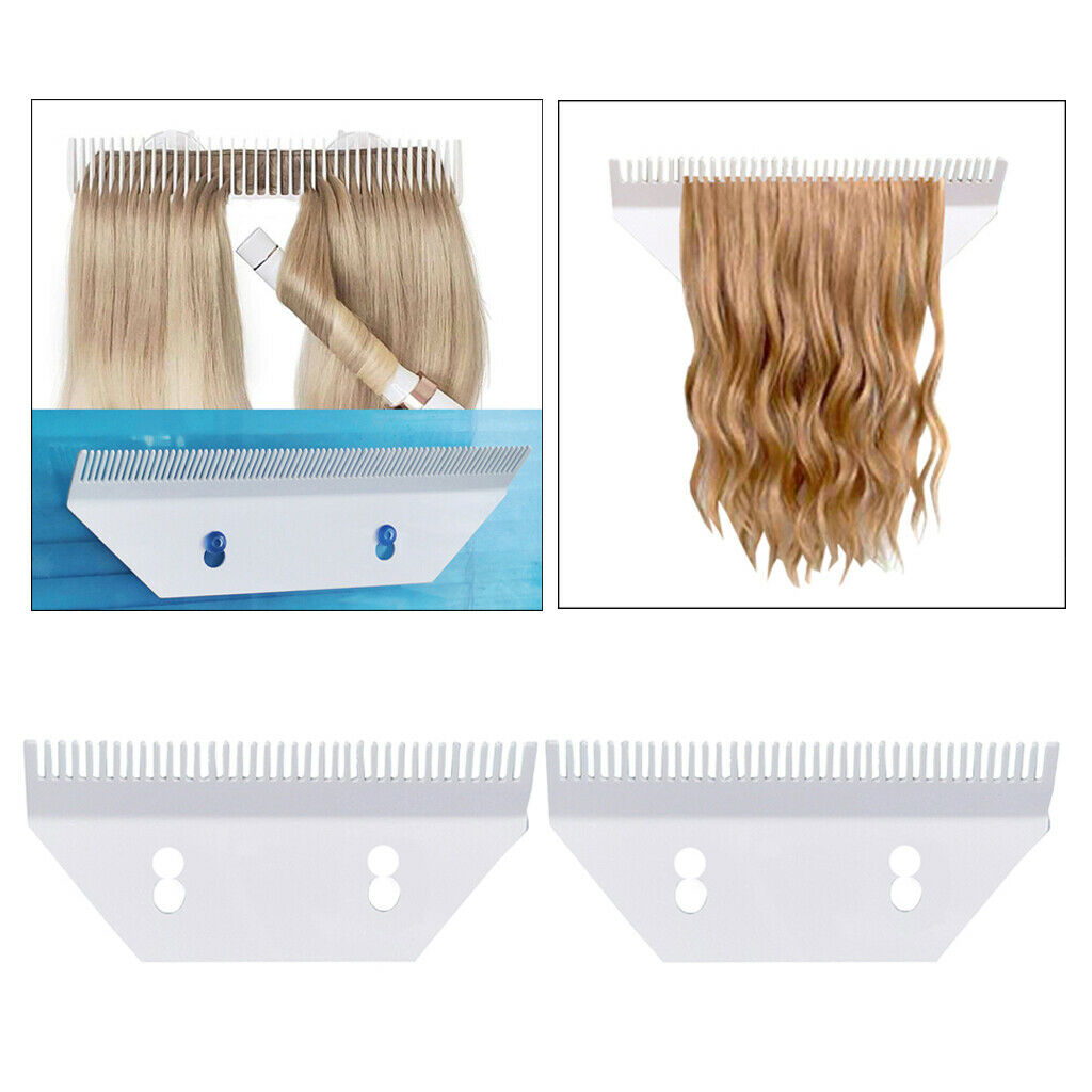 2x Acrylic Hair Extension Wigs Sectioning Storage Holder Rack Hanger White