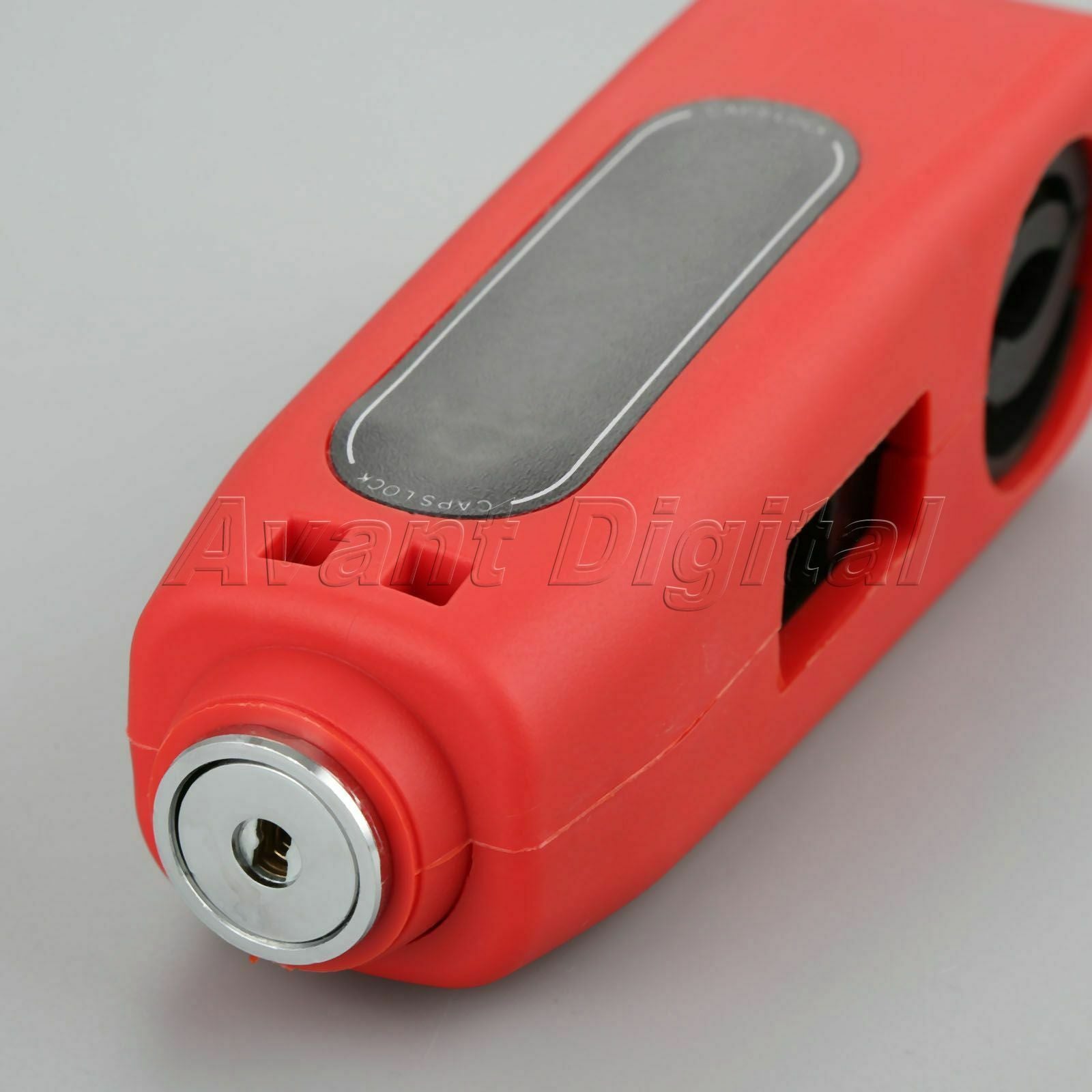1X Motorcycle Handlebar Grip Brake Lever Lock Anit Theft Security Caps-Lock Red