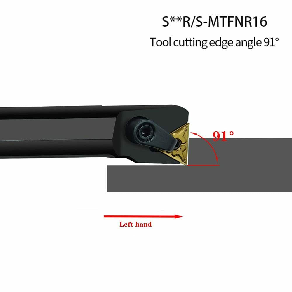 Left hand 91° S16Q-MTFNL16 Internal Turning Tool Holder For TNMG16 Insert