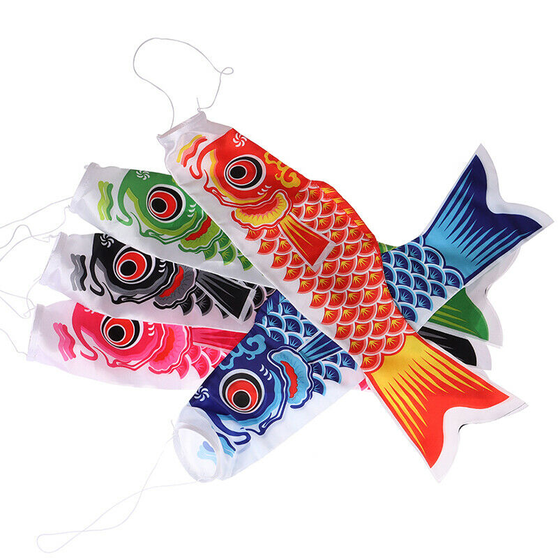 55cm Japanese Carp Windsock Streamer Fish Flag Colorful Wind Sock Flag T .l8