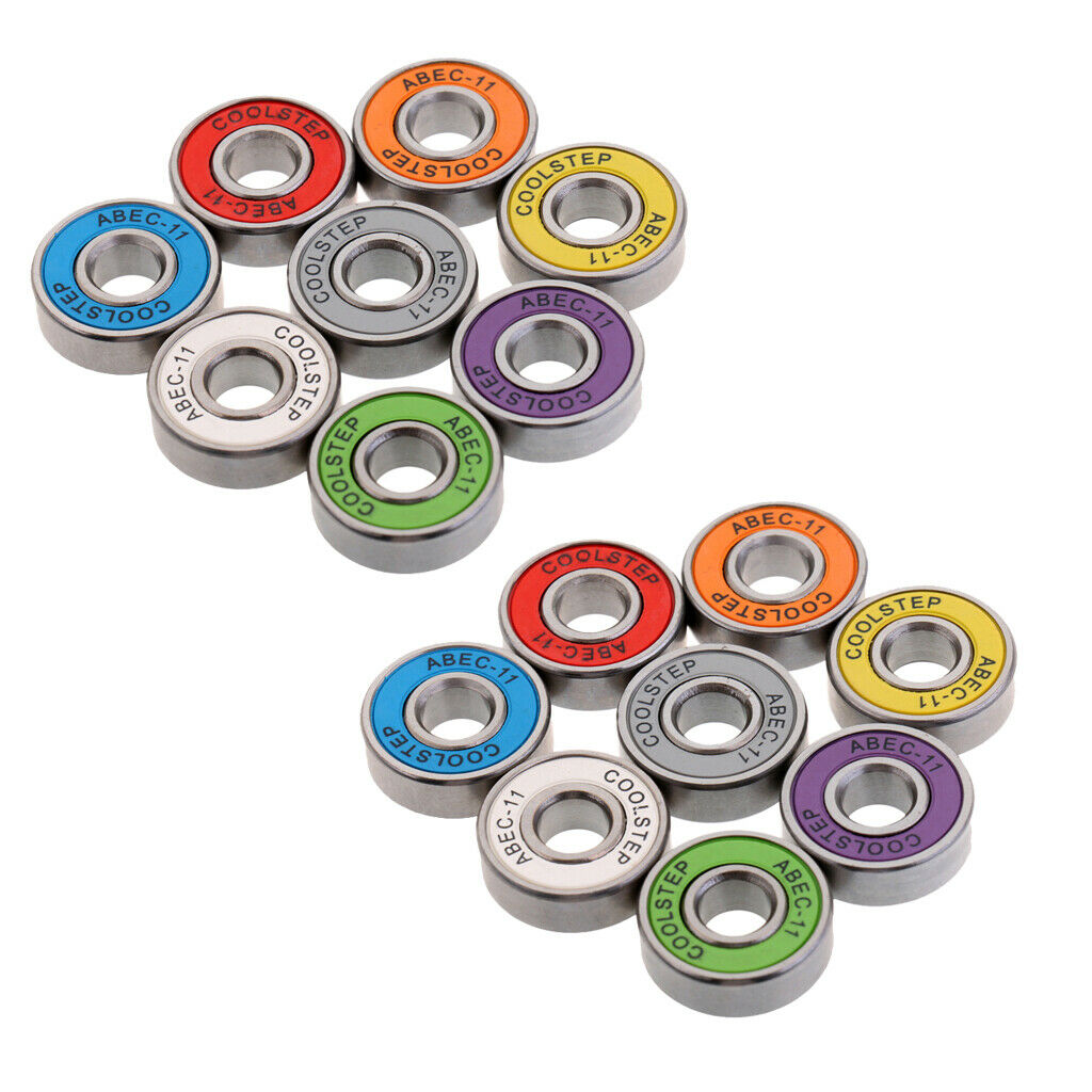 16Pcs ABEC 11 High Speed Wear Resistant Skateboard Scooter Inline Bearings