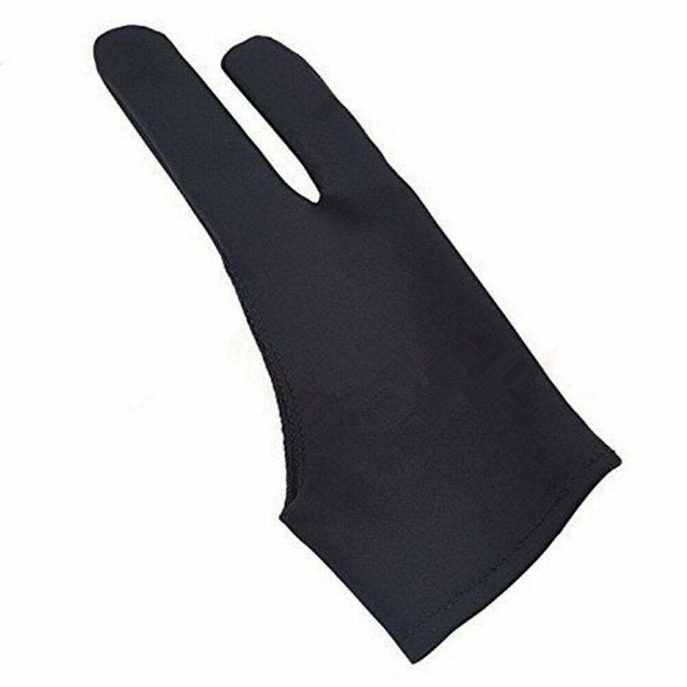 Two Finger Anti-fouling Glove Drawing & Pen Graphic Tablet Pads For Artist-Black