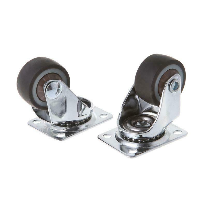 Mini Small Casters TPE rubber Super Mute Wheels For Bookcase Drawer Flower Racks