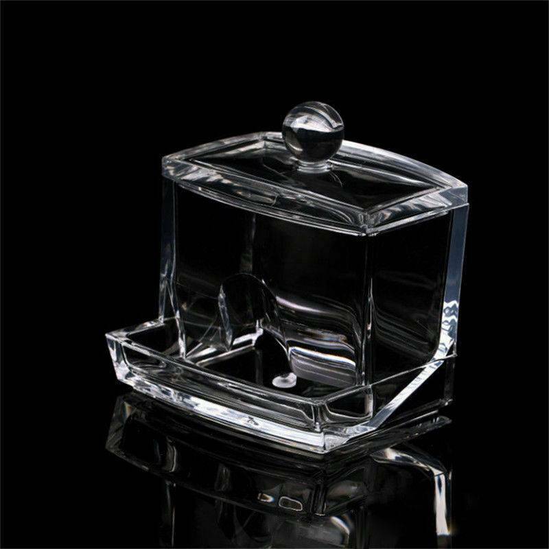 Clear Makeup Cotton Bud Holder Toothpick Case Swab Stick Box Storage Case UK New