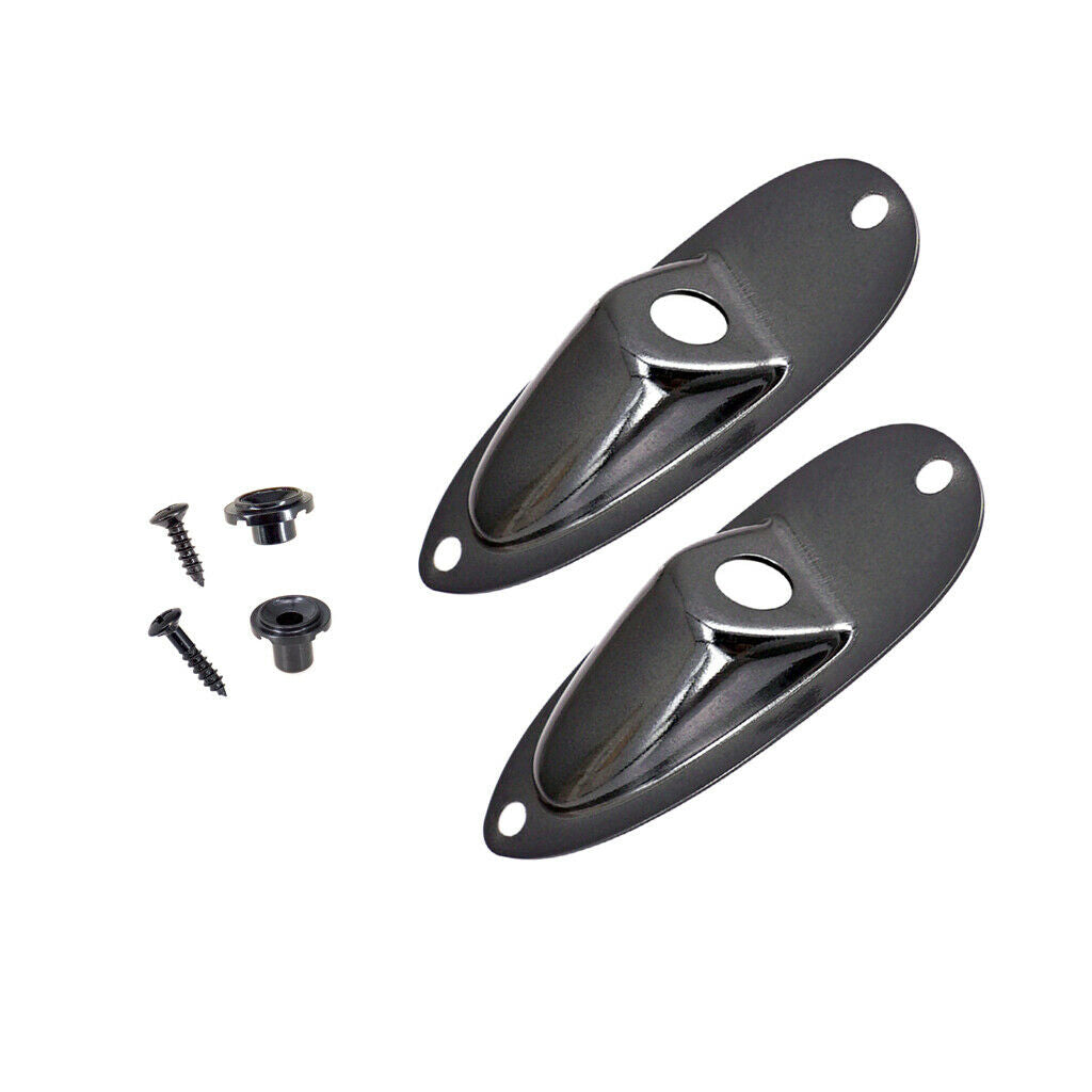 Output Input Jack Socket Plates with String Retainer for Guitar Replacement