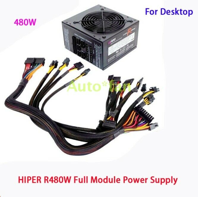 Brand New HIPER R480W 480W Desktop Full Module Power Supply