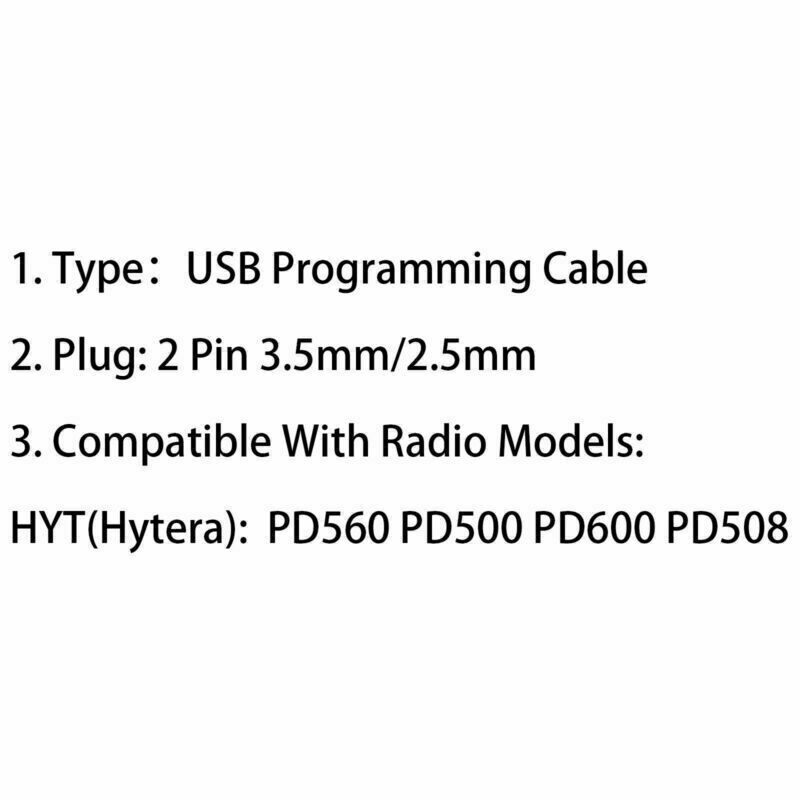 1x USB Programming Cable For Hytera PD560 PD500 PD600 PD508 Radio CPS DL Mode CA