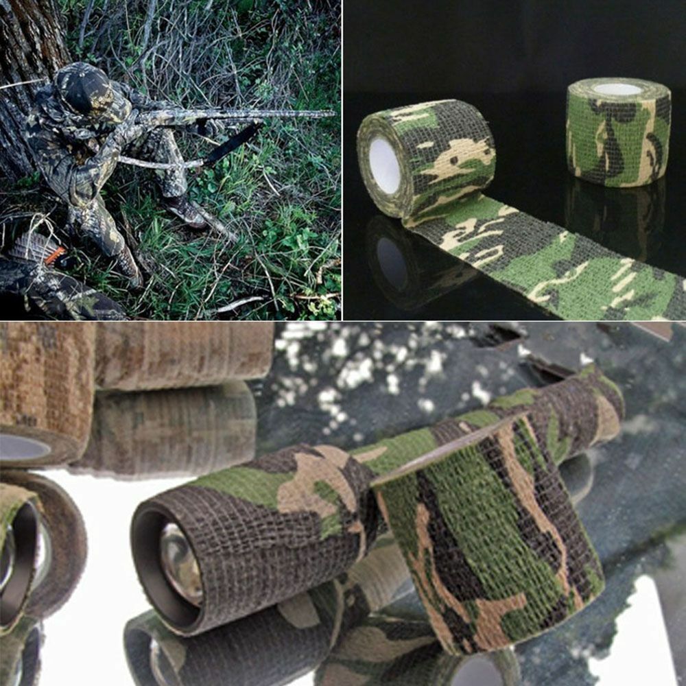 Waterproof Camping Camouflage Duct Tape Wrap 5cm x 4.5m Fabric Hunting Stealth