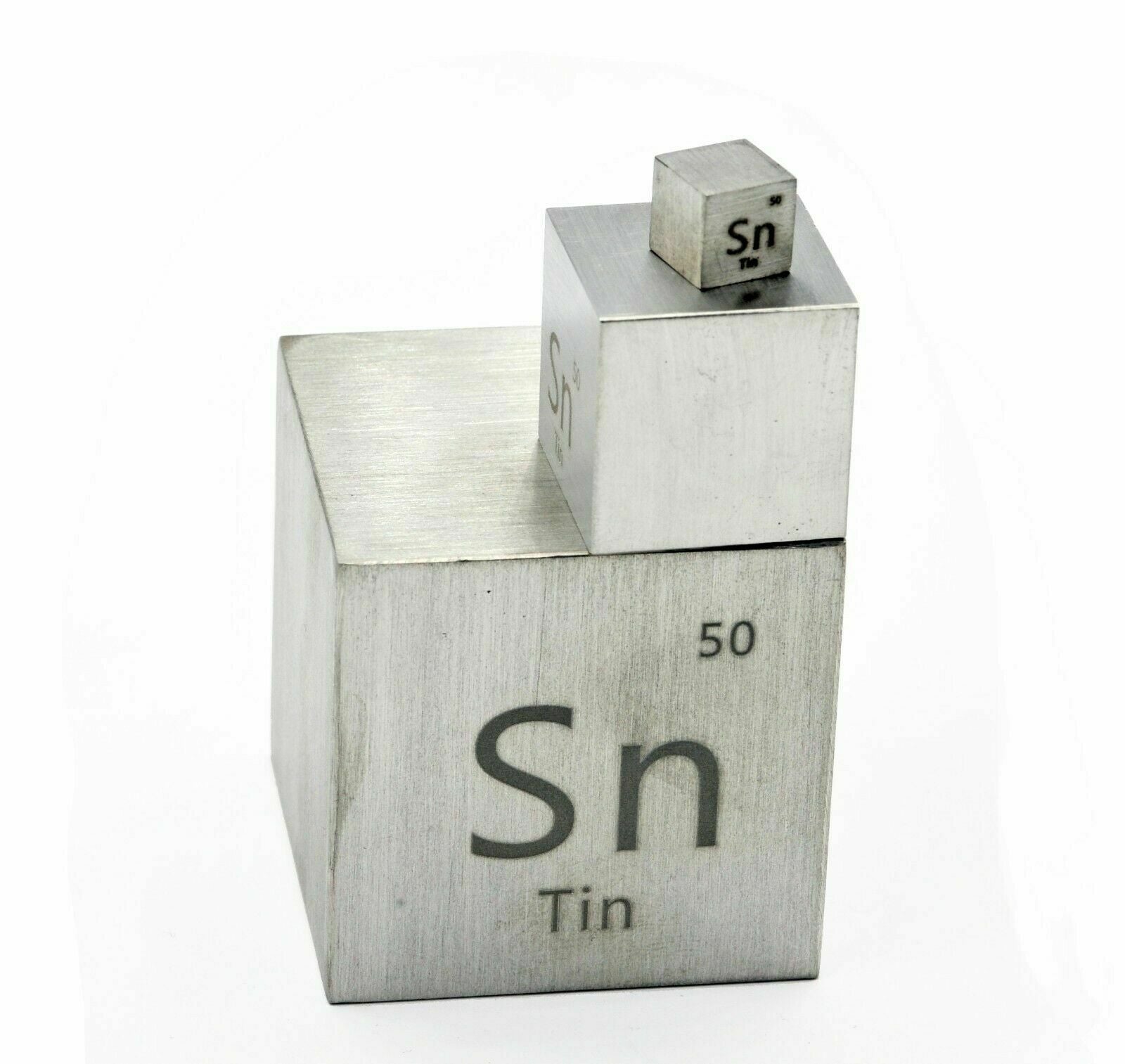 Tin Metal Cube  25.4mm density cube 99.95% element collection, education, gift a