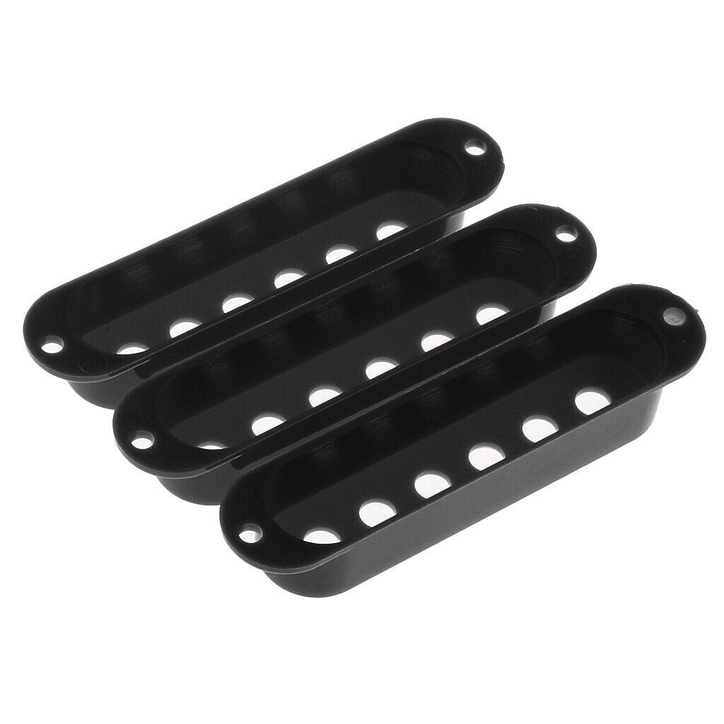 Set of 6pcs Plastic Single Coil Pickup Covers for Stratocaster Replacement