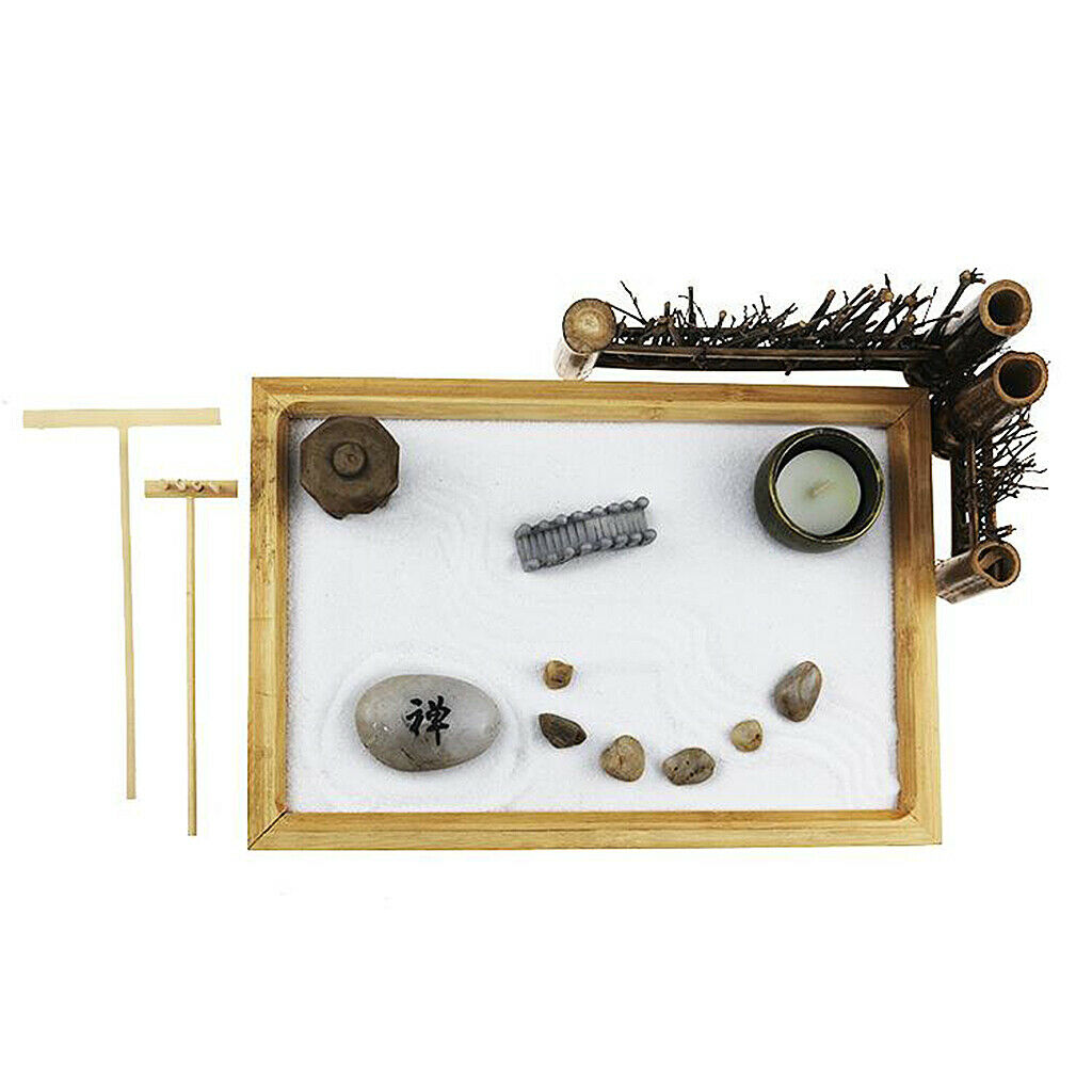 Zen Garden Sandbox Zen Sand Tray Relaxion Housewarming Gifts for Desktops