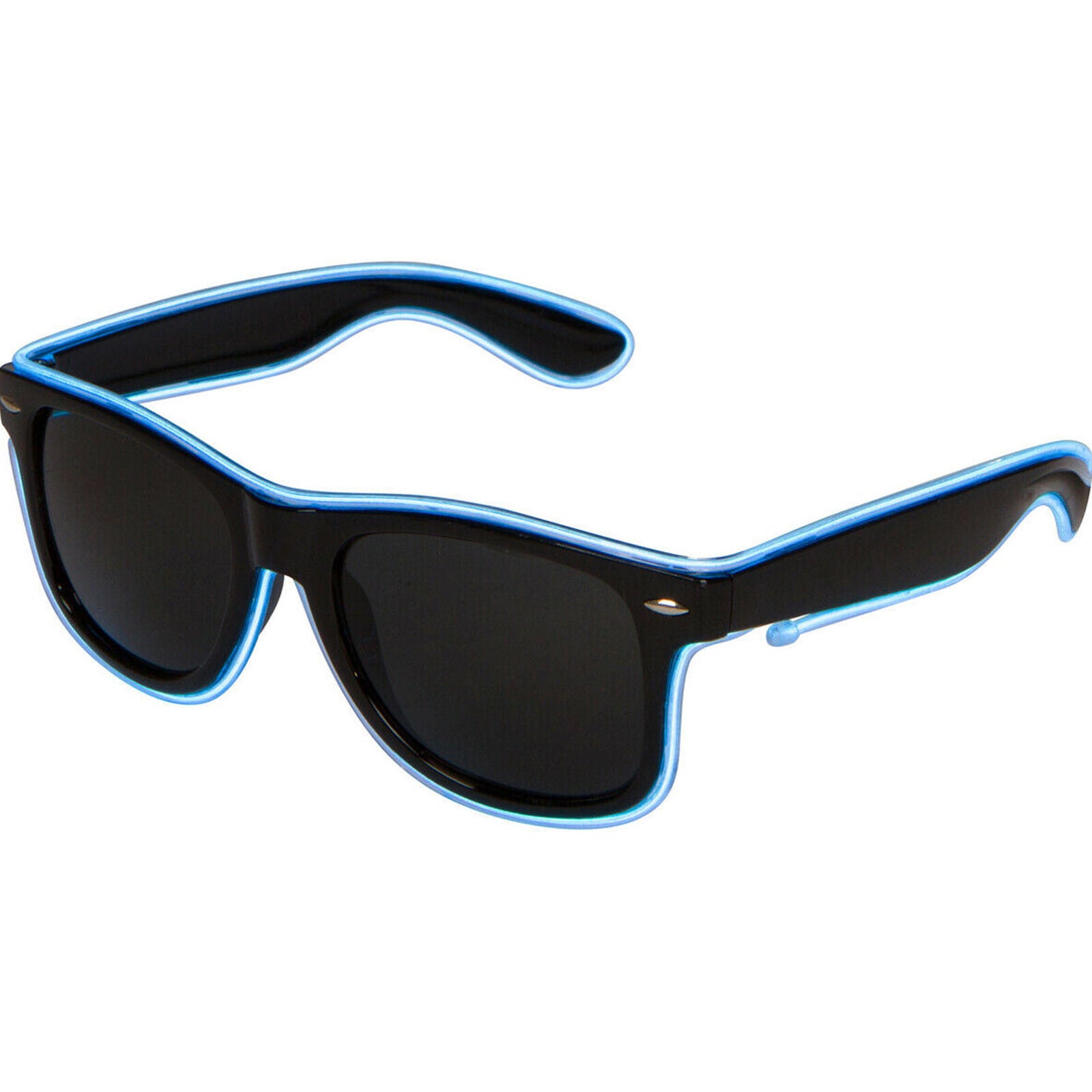 El-Wire Aqua Blue LED Sunglasses Rectangular Rave Burning man Party Neon Lightup