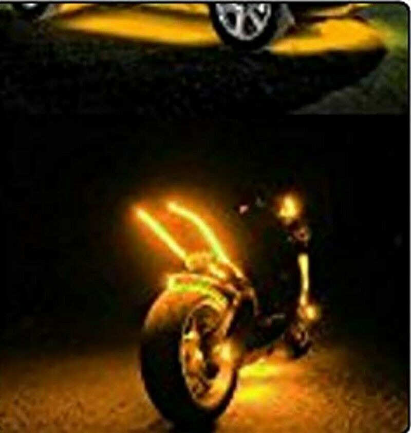 2x Amber 5050 chip 24 inch 36 LED Waterproof Flexible Strip BLACK PCB board