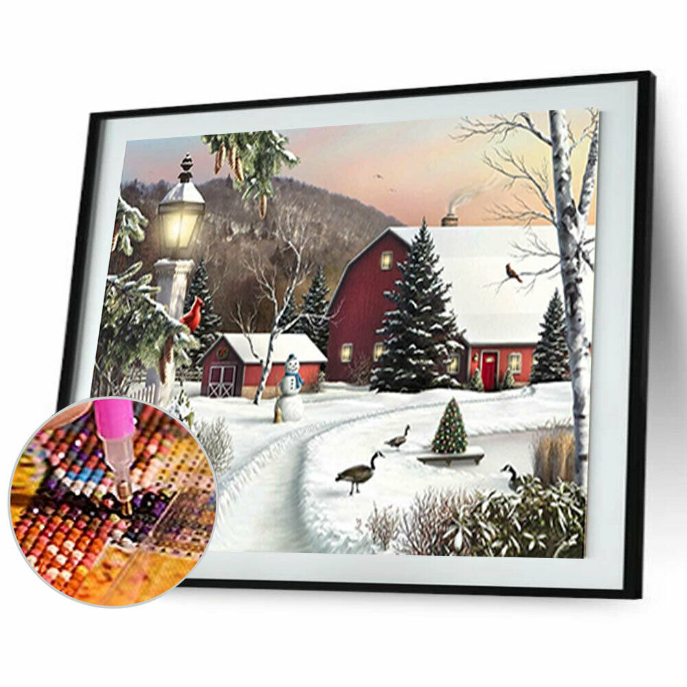 Clear Sky Snow DIY Full Drill Diamond Painting Embroidery Cross Stitch Gift @