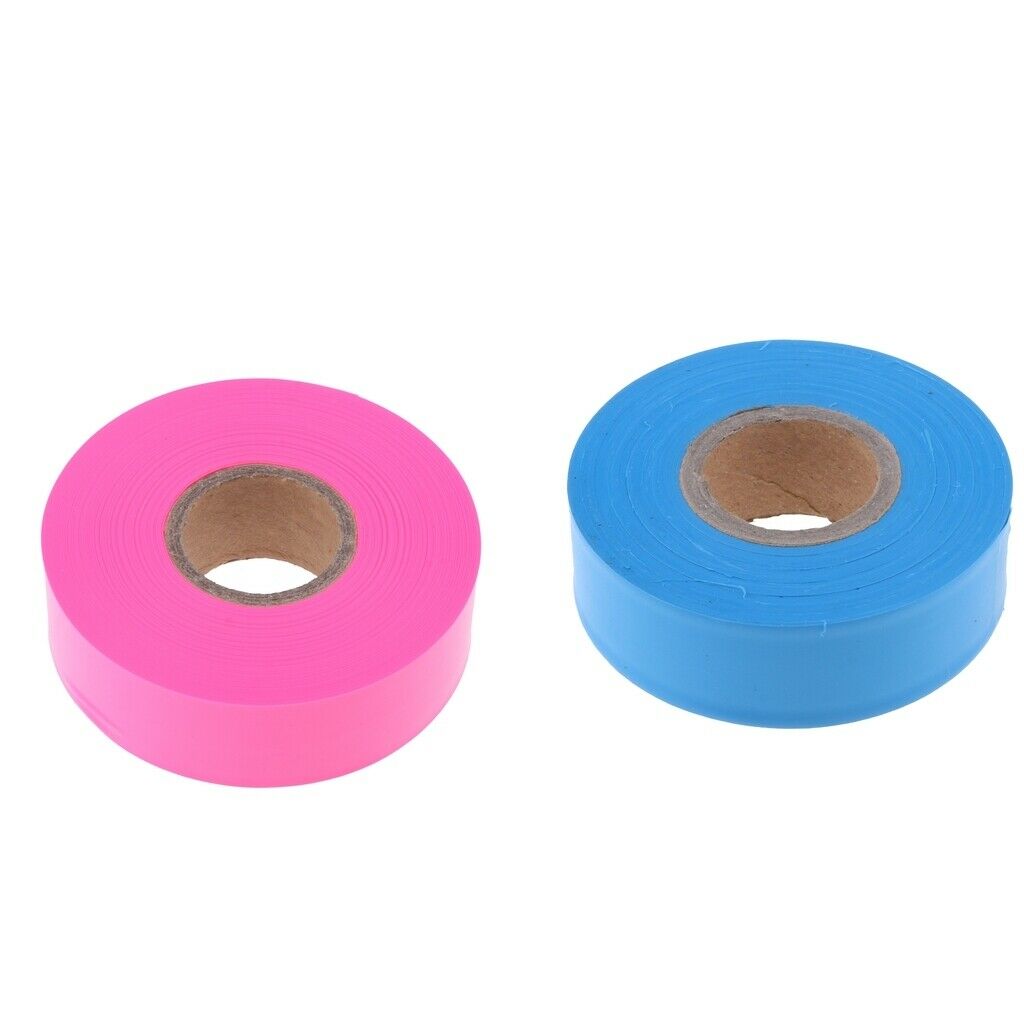2 Pieces High Visibility Trail Marking Flagging Tape Ribbon Outdoor Hunting