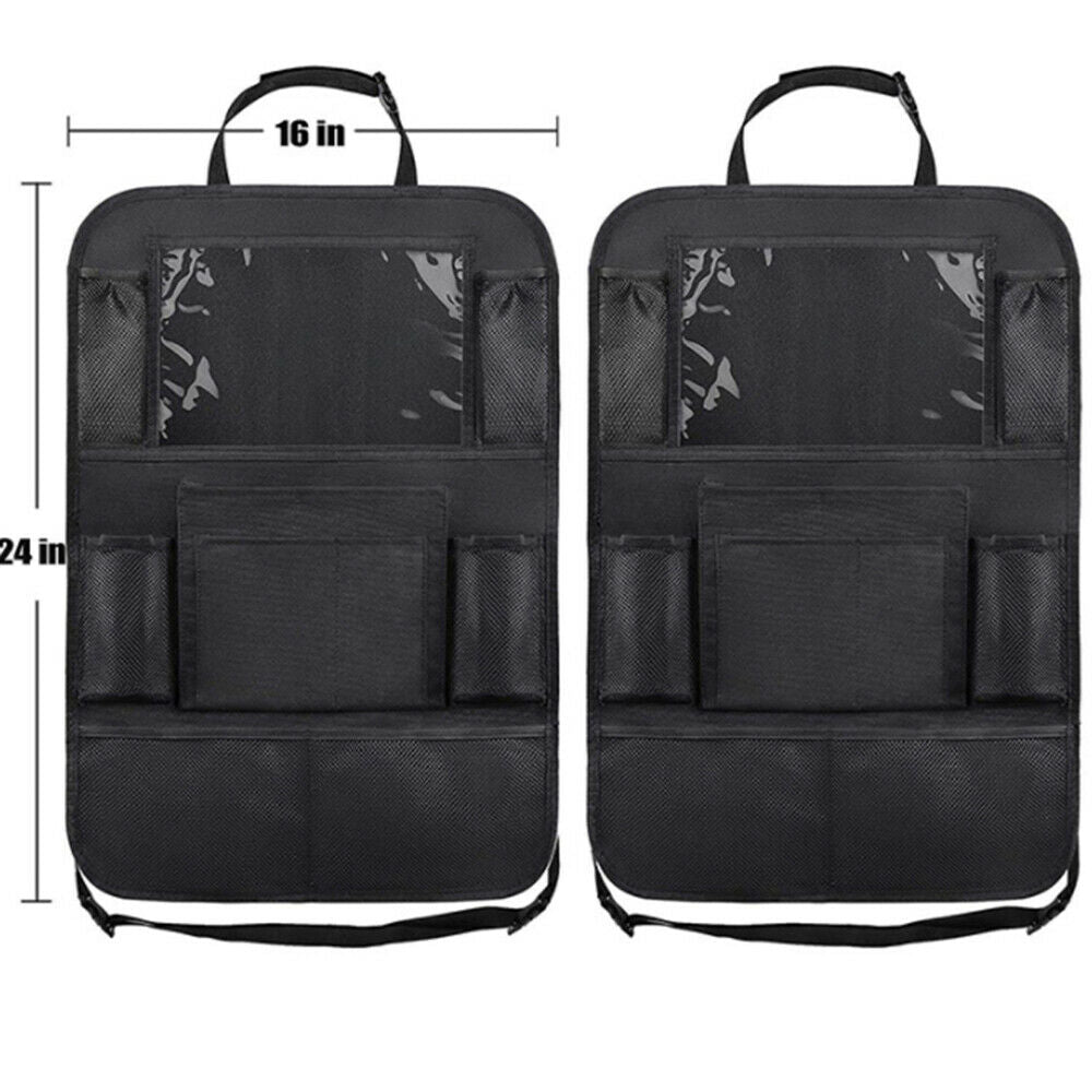 Portable Car Seat Back Organizer Multi-Pocket Storage Bag Tablet Holder Tidying