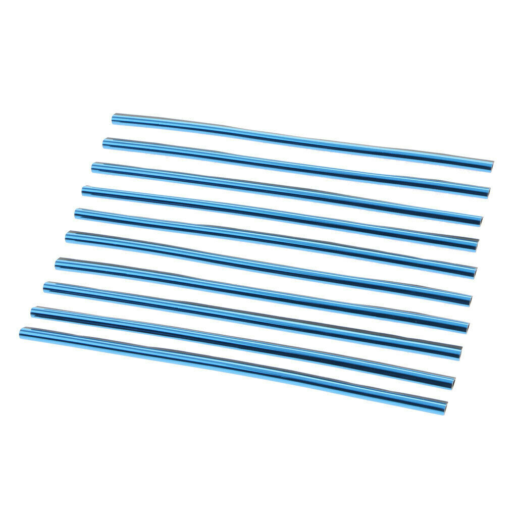 20pcs/set Car Chrome Air Conditioner Outlet Vent Trim Grille Strip Red+Blue