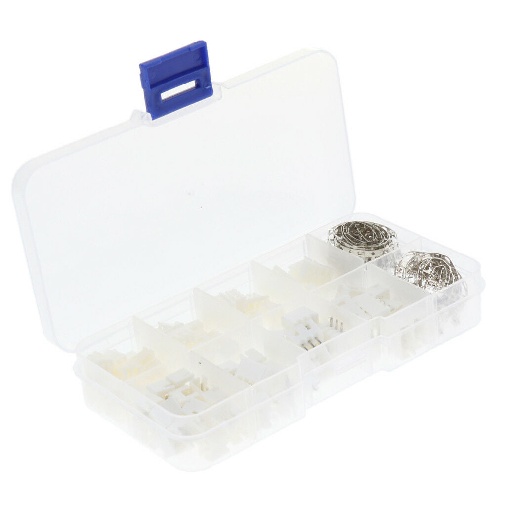 250 Pieces 2/3/4 P Housing Male / Female Pin Head Connector Plug Set 2.54mm