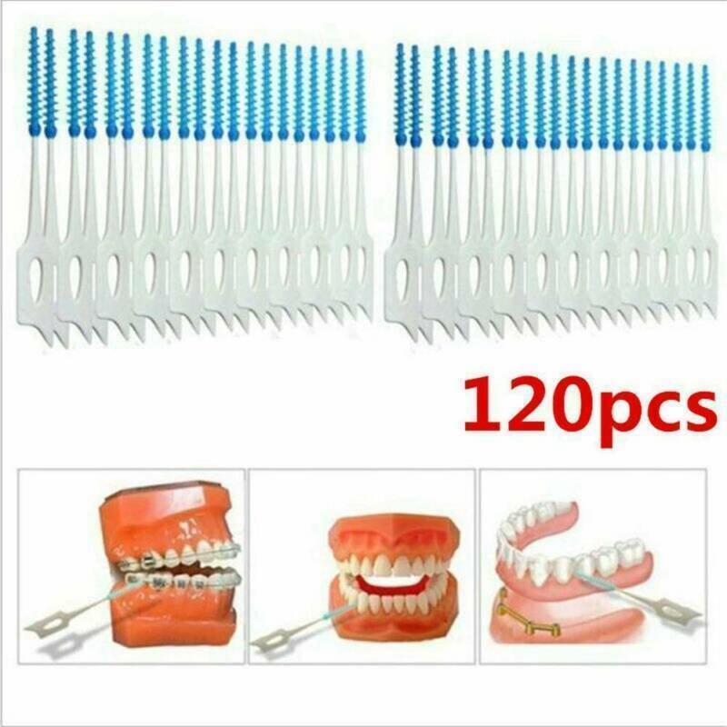 120Pcs Tooth Flossing Head Oral Hygiene Cleaner Interdental Brush Toothpick