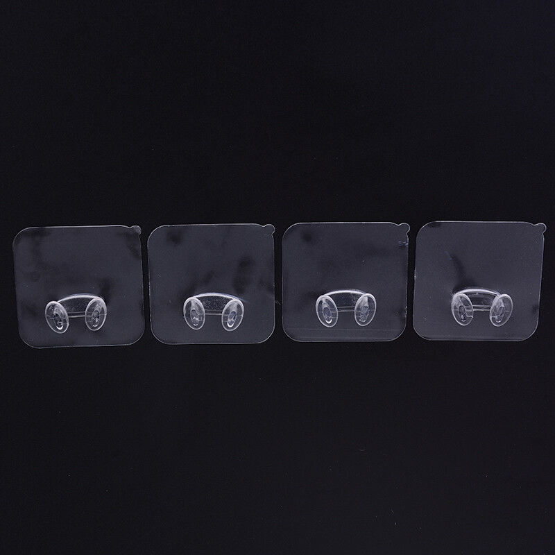 4x/pack home office wall adhesive plastic power plug storage hook random c.l8