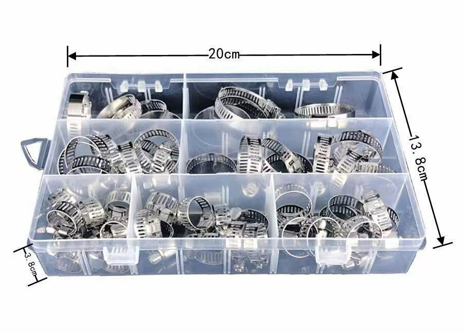 Hose Clamp Assortment Kit Fuel Line Clamp Spring Clip Water Plumbing Tube Pipe