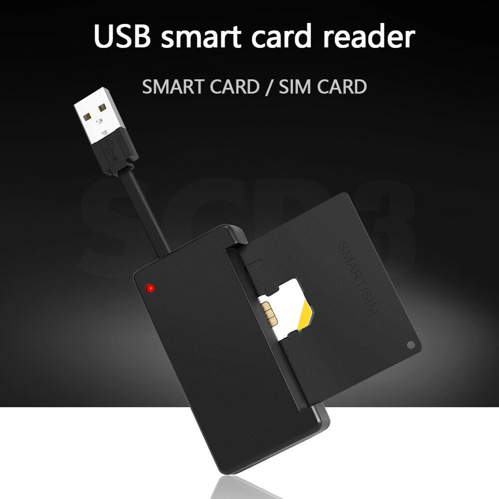 USB Smart Card Reader Bank Card IC ID EMV DNIE SIM Adapter for PC Computer