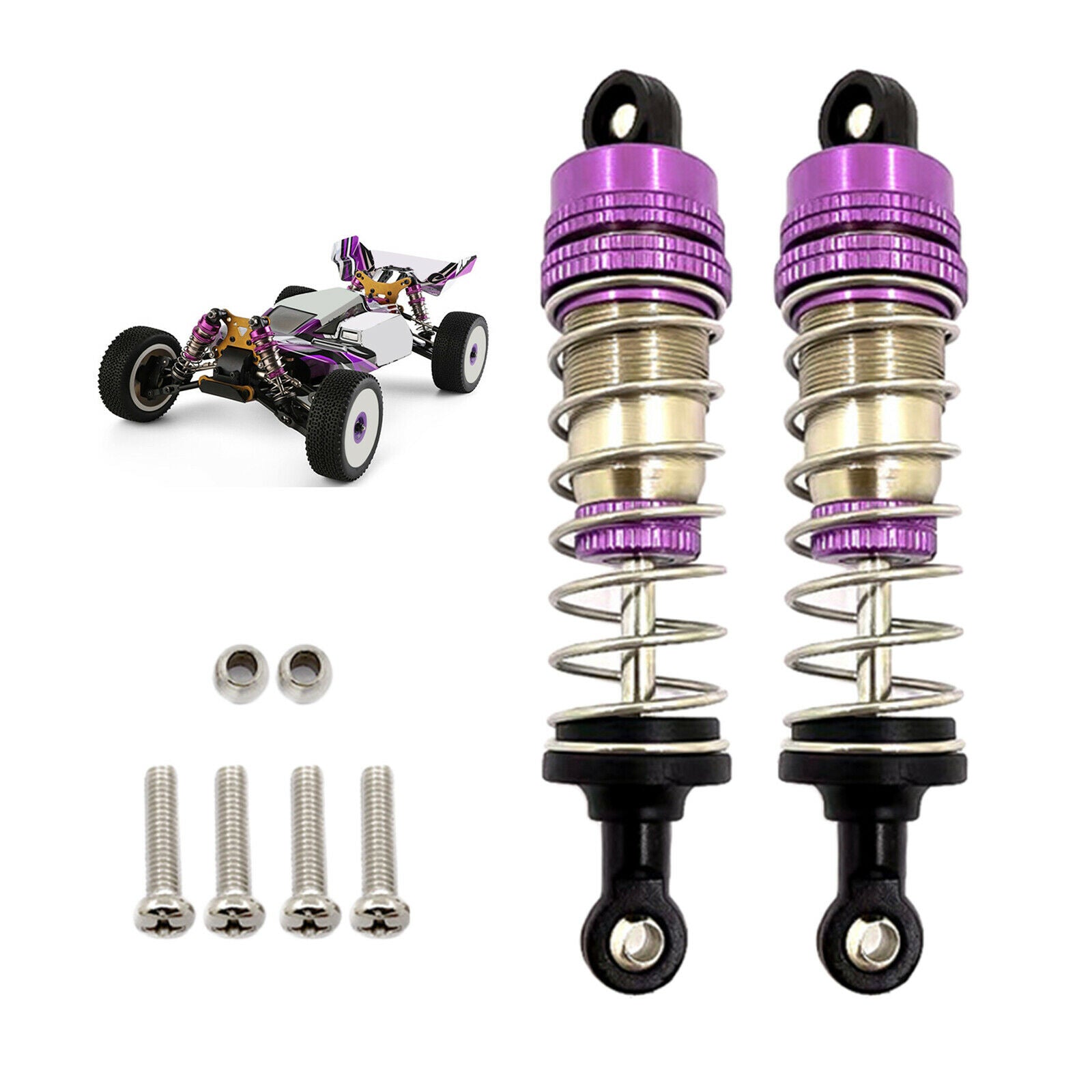 2 PCS RC Shock Absorber Spring for WLTOYS 124019 144001 1/12 1/14 RC Car