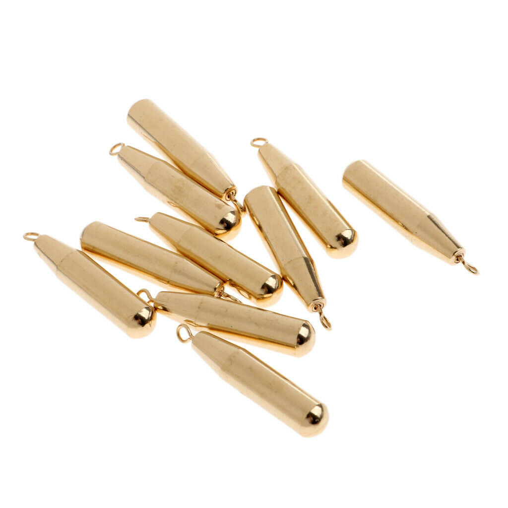 Set of 20pcs Fishing Sinkers Brass Sinkers for Freshwater and Saltwater
