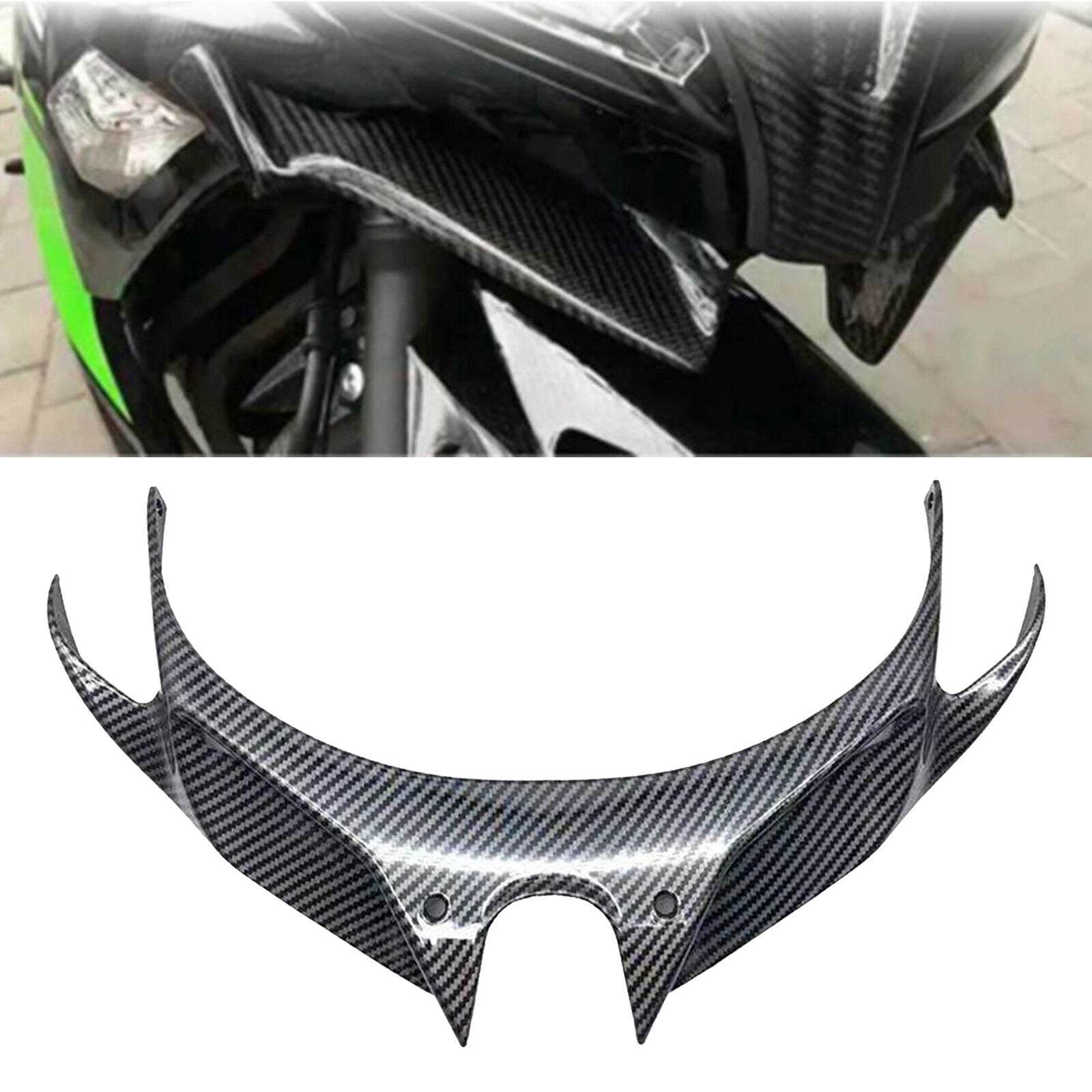 Motorcycle Front Aerodynamic Winglet Compatible with Kawasaki Ninja 250 400