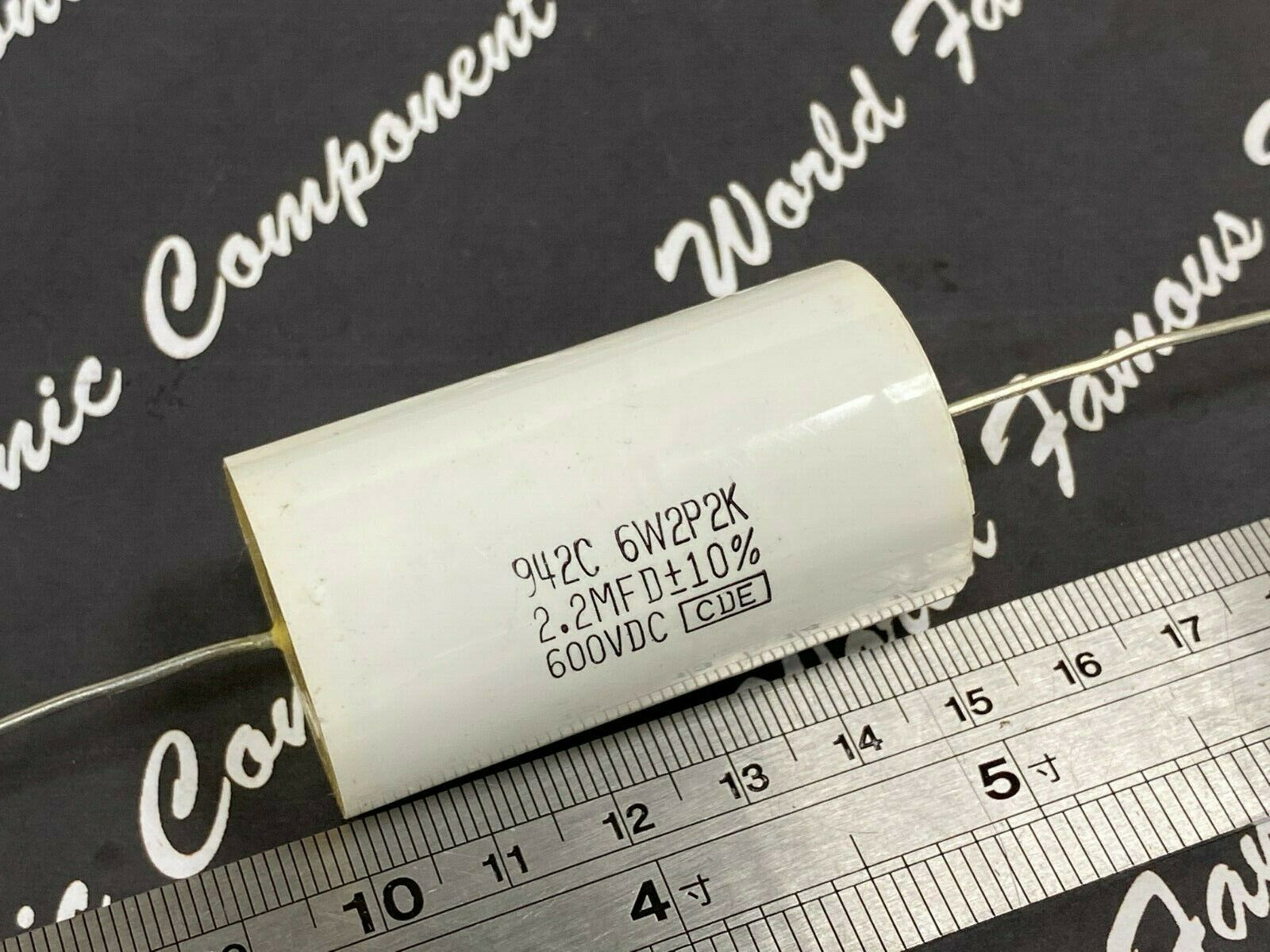 1pcs- CDE 2.2uF (2,2µF) 600V 10% 942C6W2P2K Axial Polypropylene Capacitor