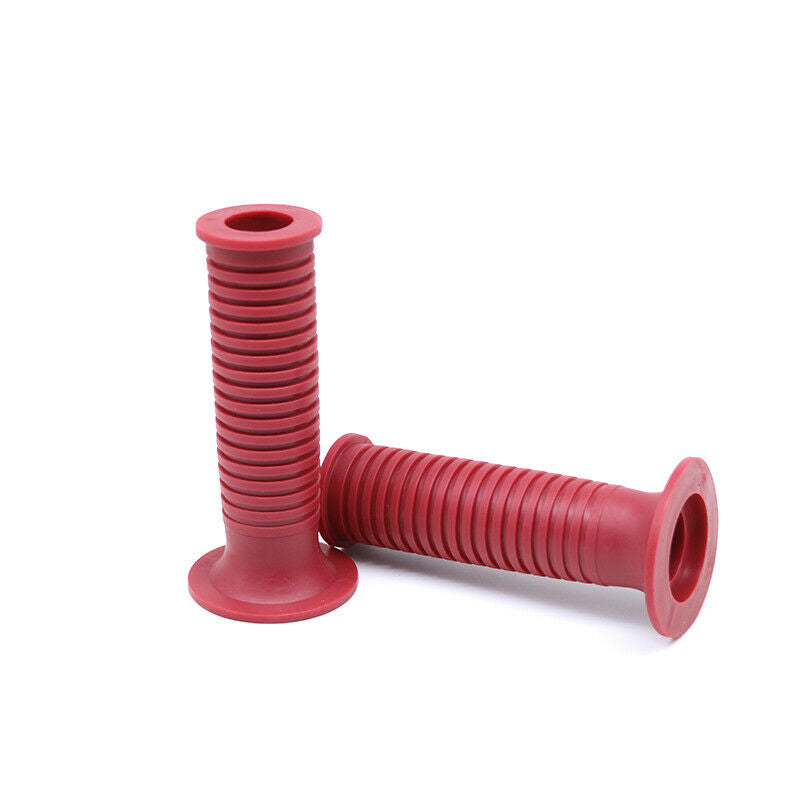 7/8" 22mm Retro Cafe Racer Universal Red Rubber Anti-slip Handle Hand Grips