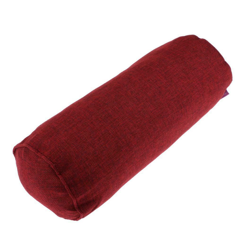 Lightweight Neck Lumbar Foot Rest Pillow Round Roll Sleeping Pillow Blue Red
