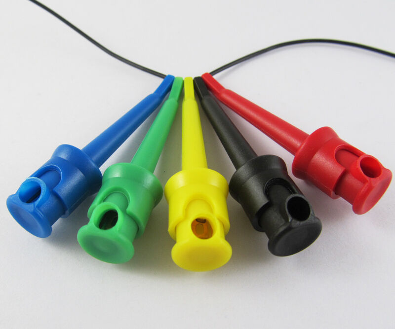5pcs High Quality Nylon PA Copper Large Test Hook Clip 55mm 5 colors New