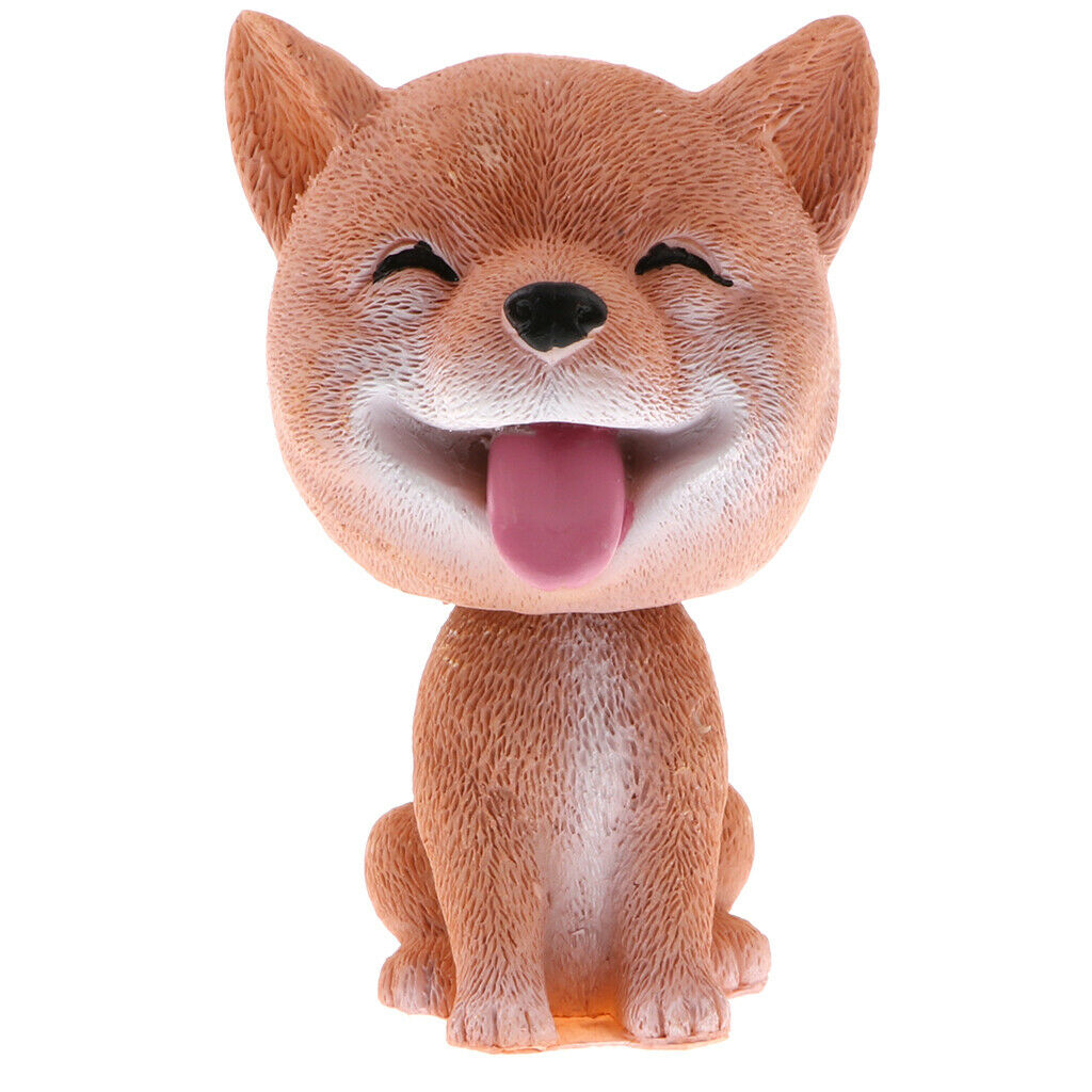 Nodding Shiba Inu Dog Puppy Animal Ornaments Mini Bobble Head Figures Toys