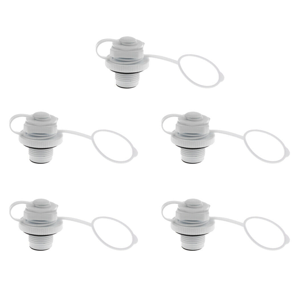 5x Durable Boston Screw Valve Kayak Rubber Raft Air Valves Spiral Pool