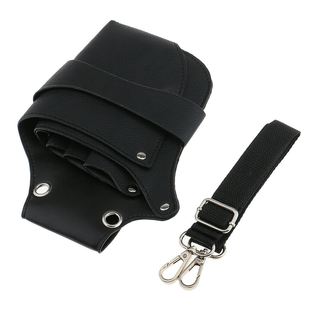 Barber Scissor Hairdressing Holster Pouch Holder Case Bag PU Leather Tool