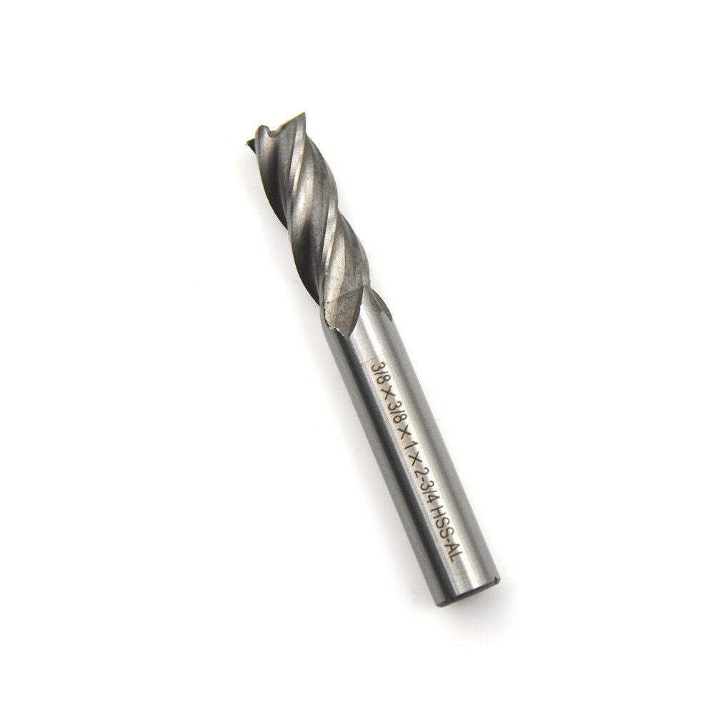 3/8" High Speed Steel HSS 4 Flute Straight End Mill Cutter TotkHh  gvP v WF