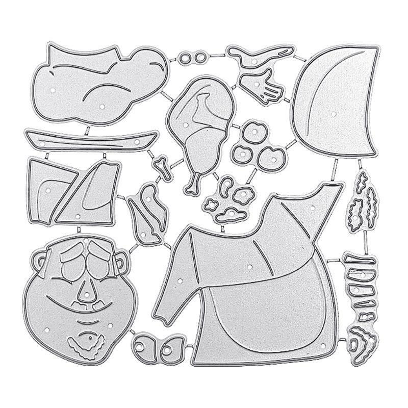 Chef Metal Cutting Dies Stencil DIY Scrapbooking Album Paper Card Template Mold