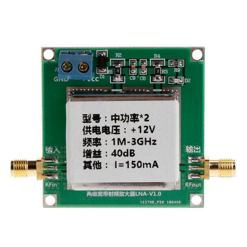 1-3000MHz 3Ghz Gain 40dB LNA RF Broadband Power Amplifier Module DC 12V 150mA