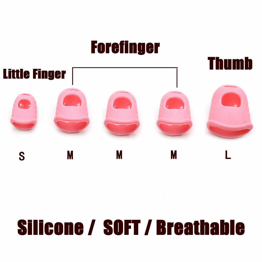 5 Pieces Soft Silicone Thumb Picks Finger Protector for Guitar Ukulele Accs