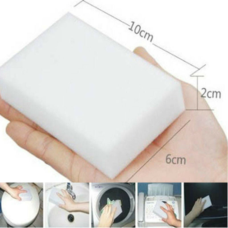 100pcs Magic Sponge Eraser Cleaning Melamine Multi-functional Foam Cleaner EA