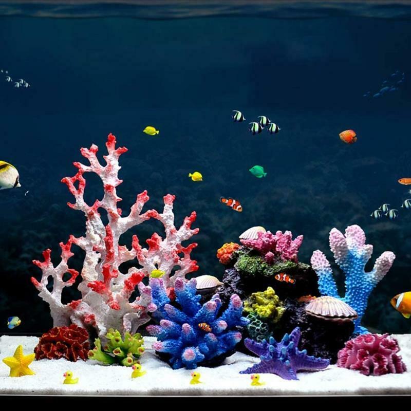 Mini Coral Aquarium Decoration Fish Tank OrnamentsToys for Fish Play