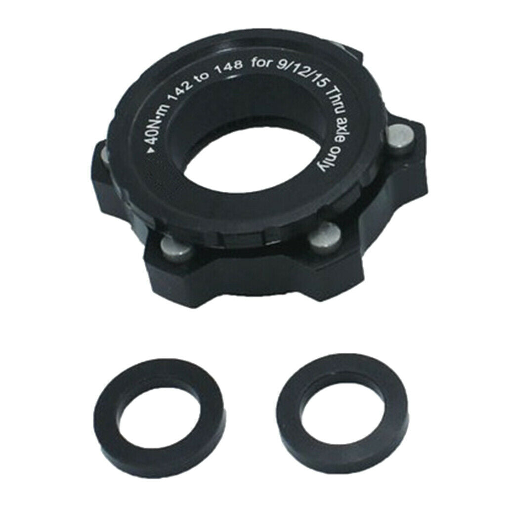 Bike Center Lock to 6-Bolts Rotor Brake Disc Hub Adapter Rear 142 to 148