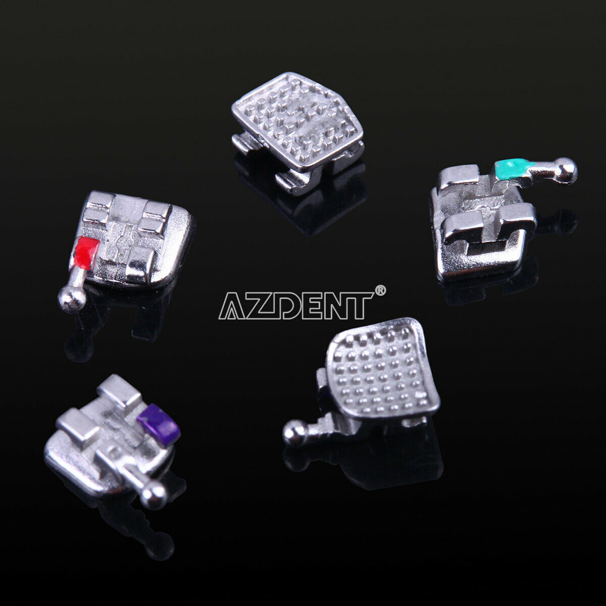 50X Dental Orthodontic Metal Brackets Braces Mini MBT 022 Hooks 3 4 5 Monoblock