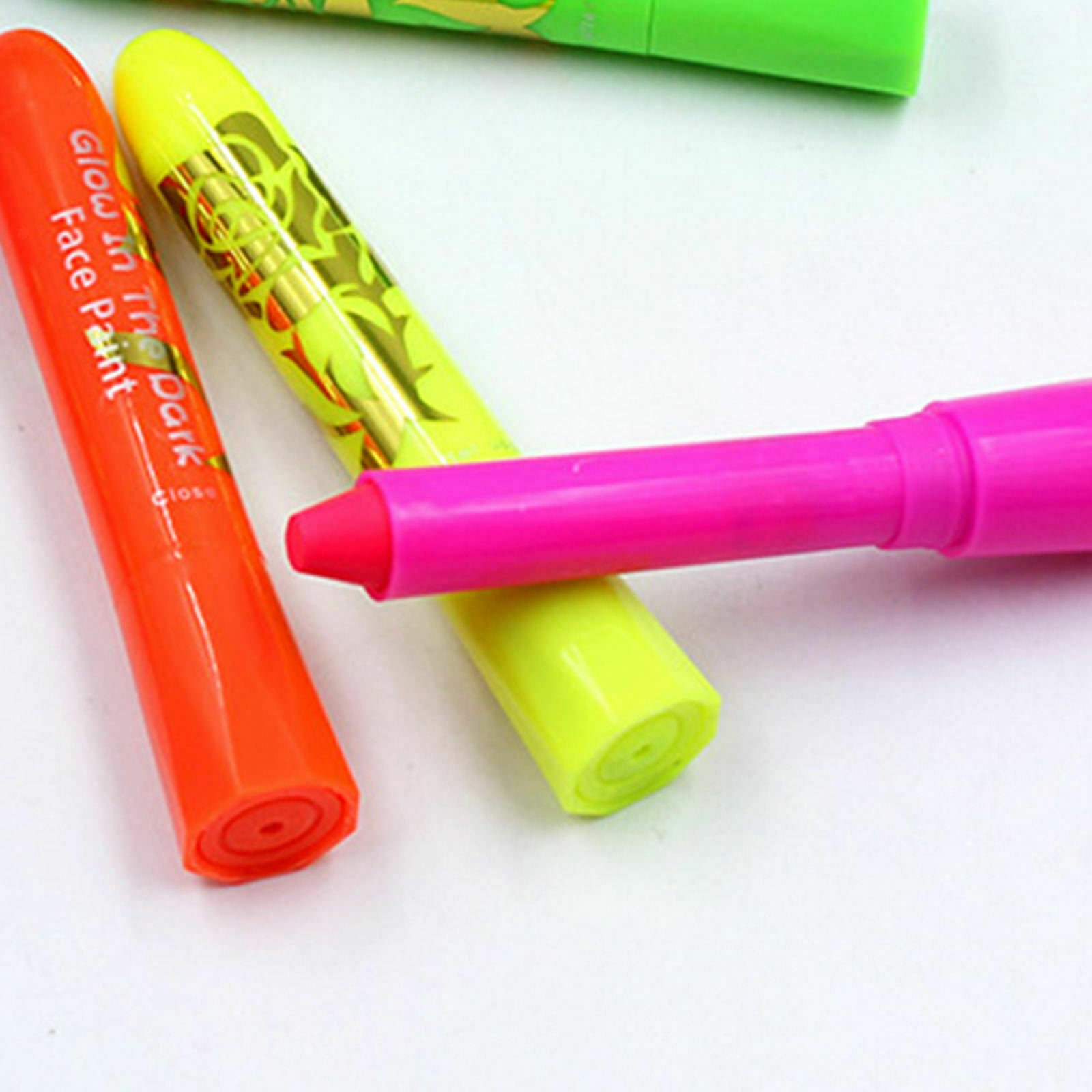 Luminous Face Paint Crayon Kit Body Painting Sticks Kids Halloween Gift