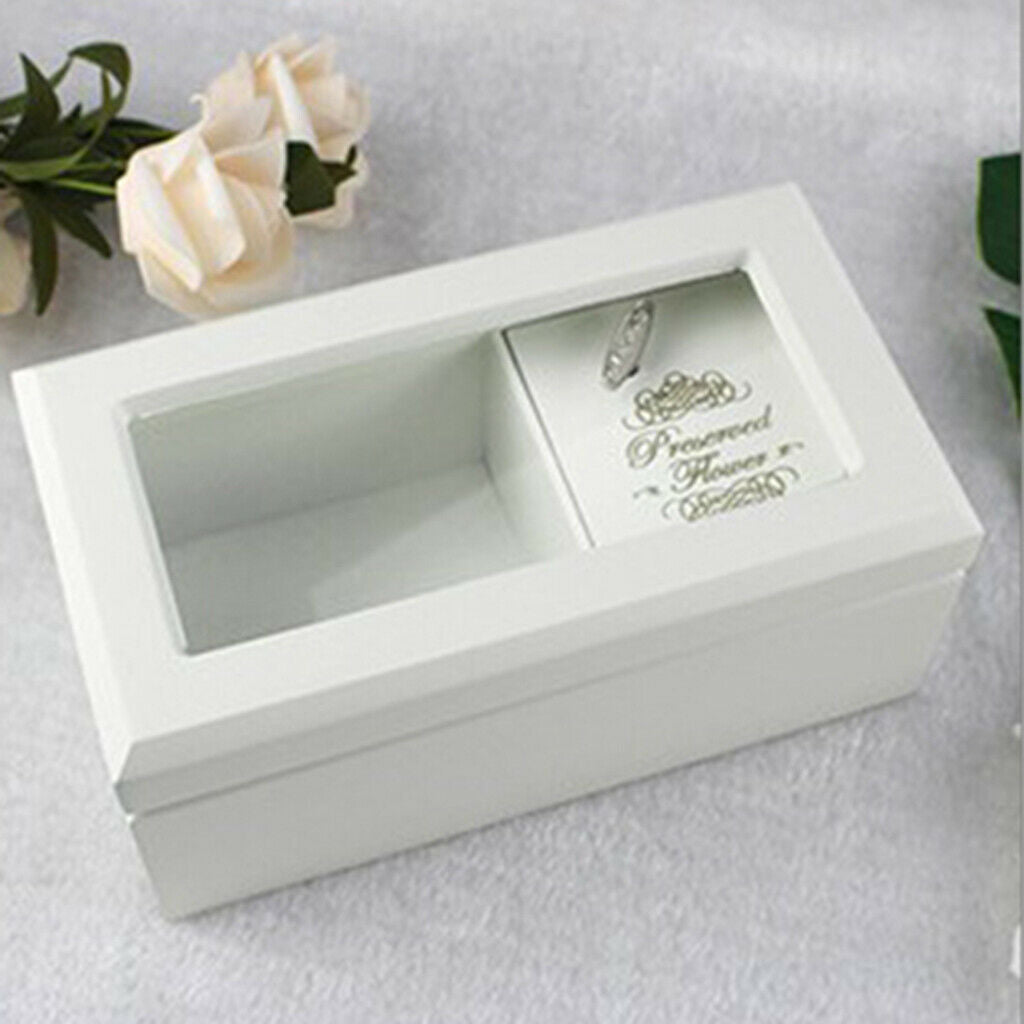 Musical Wooden Jewelry Box Organizer Jewelry Display Jewelry Gift Box White