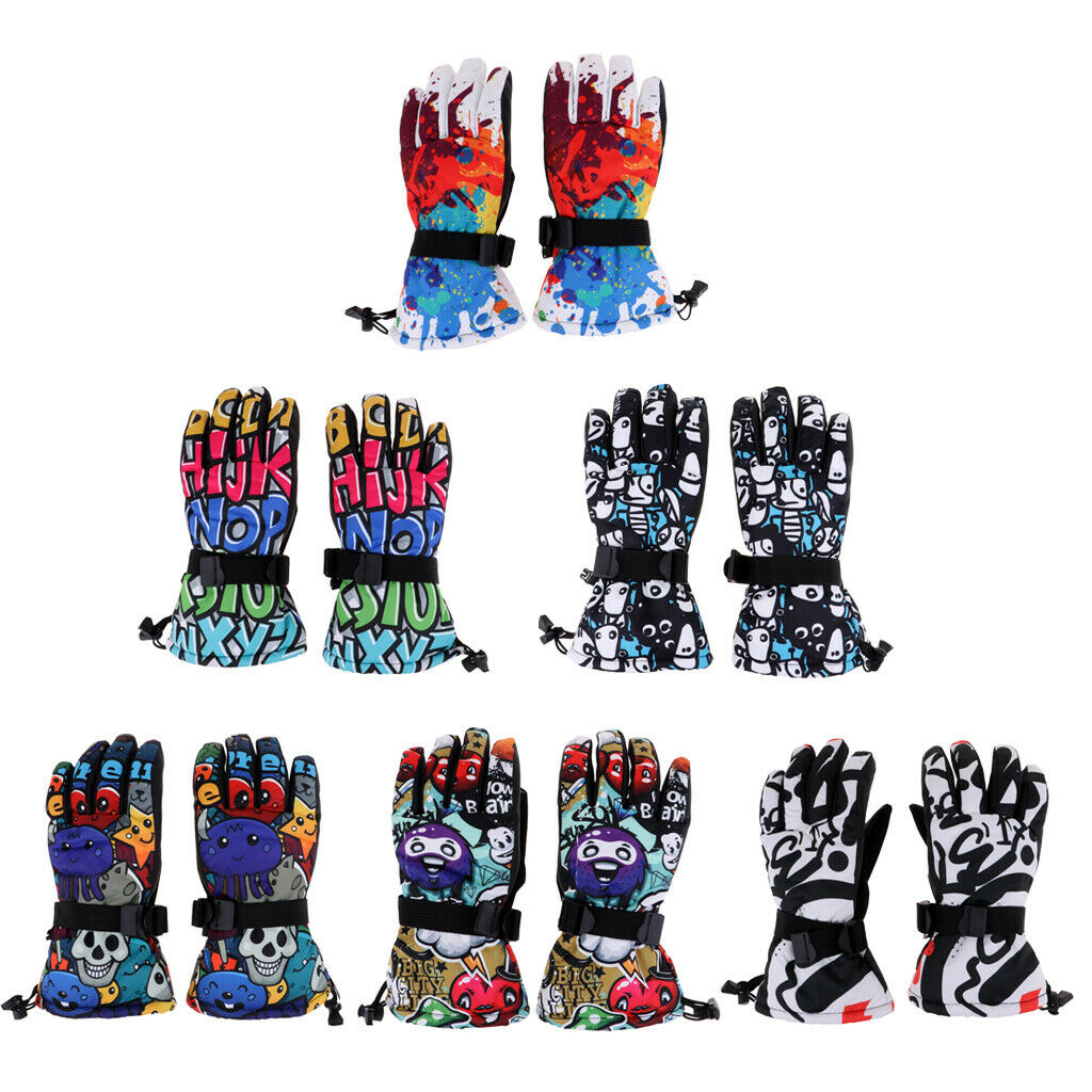 Winter Warmest Waterproof Gloves for Skiing Snowboarding Skating Type 1 - M