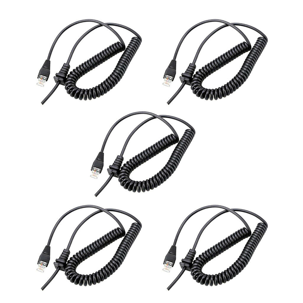 5Pieces Micophone Cable Cord for Yaesu FT-450 FT-817 FT-817ND FT-897D FT-900