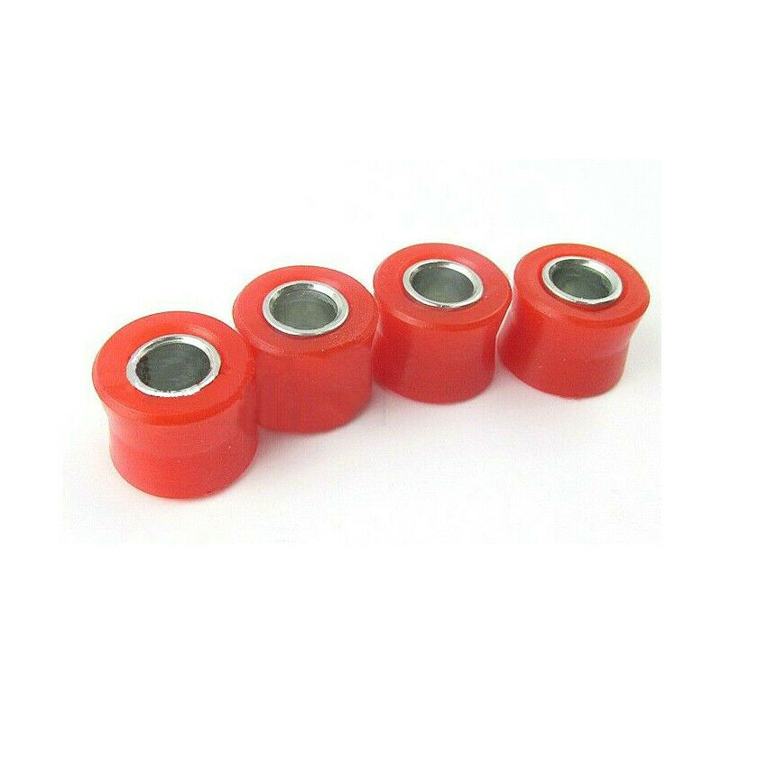 4X Motorcycle Bike Rear 12MM shock absorber Bush High Quality Red Rubber Ring